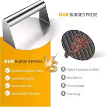 Stainless Steel Smash Burger Press