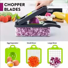 Multifunctional Mandoline Slicer/Dicer/Chopper with handy container