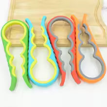 Jar Opener Easy Grip Wrench 4 in 1 Handy Save Strength Can Beer Bottle Cap Openers Lid Twist Off Tools Portable Kitchen Gadgets